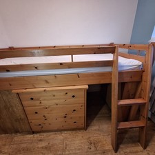 Mid Sleeper Wooden Bed + Chest