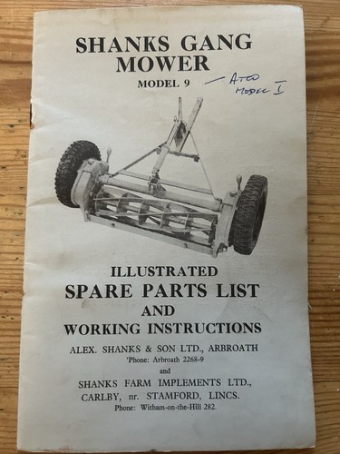 Shanks model gang mower - model,