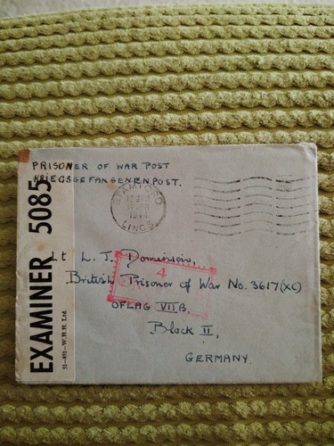 British pow envelope oflag - pow,