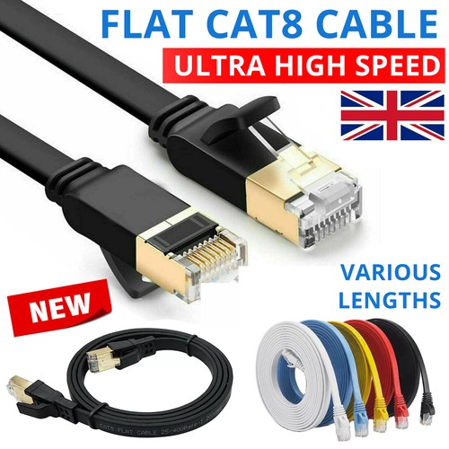 Flat cat8 shielded - cat8,