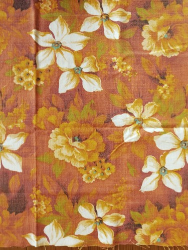 Vintage barkcloth fabric - vintage, w