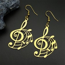 18k Gold Silver Treble Clef