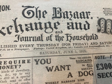 EXCHANGE AND MART  A VGC EXAMPLE -WW1  ERA JUNE 1915  ( AS READ IN THE TRENCHES)