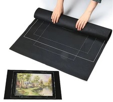 3pcs Puzzle Jigsaw Mat Roll Set, Holding Up to 1500 Puzzle Pieces, GREY