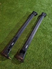 Thule WingBar Edge Black Aluminium Roof Bars Set for Audi A6 Avant 11-18 Rails