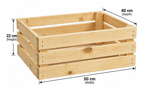 Rustic wooden storage crate - rustic,