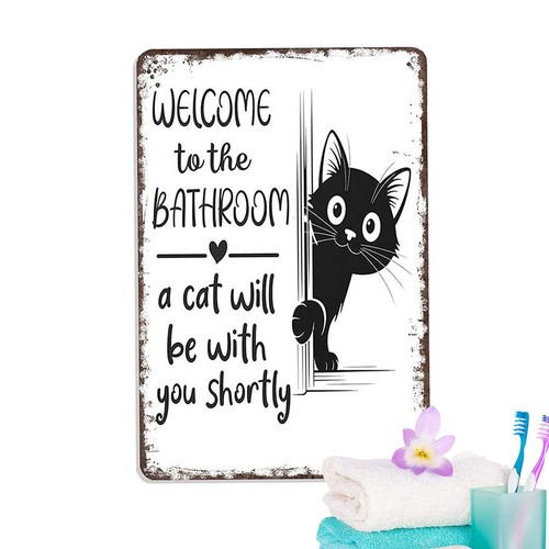 Welcome the bathroom cat - welcome,