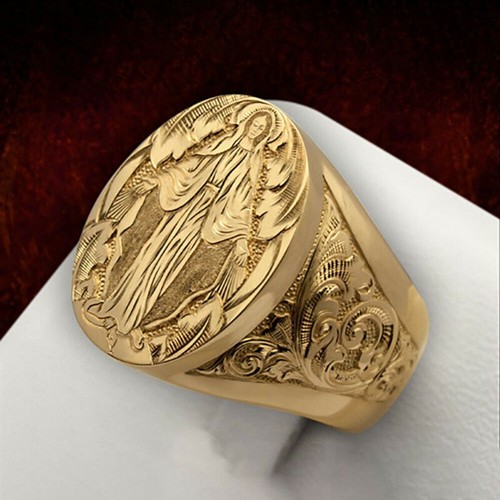 Jesus carving ring - carving,