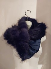Oliver Bonas. Black Fluffy Shoulder Scarf.  One Size