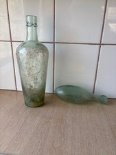 Vintage torpedo bottle and  shaped bottle