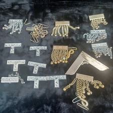 Masonic Lodge Regalia Job Lot 845g – Past Master Jewel 1977 + Levels & Chain Jew