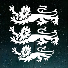 England Three Lions Euros Car Van Bumper Window Vinyl Decal Sticker 3 Lions