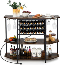 Wine Bar Cabinet, 3-Tier