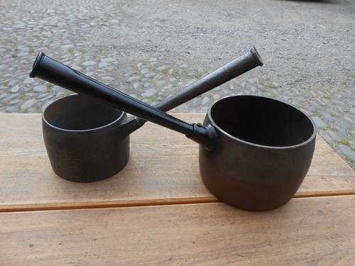 Two antique rustic cast - antique, iron