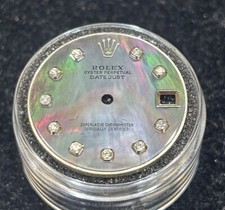 Rolex Ladies MidSize Datejust Custom Dark MOP Diamond Dial 68274 68240 178274