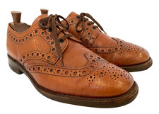 LOAKE Tan Buffalo Oxford Brogues Mens Size UK 10 Made In England