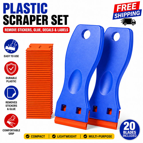 Plastic scraper car - plastic, razor