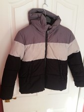 Boys Black grey mix puffer