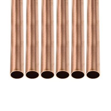 6 Pack 20mm x 1mm x 100mm Copper Tube for Machinery Equipment Round Metal Tubing