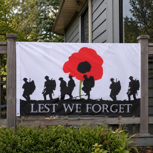 Remembrance day flag 5ft - x, 3ft
