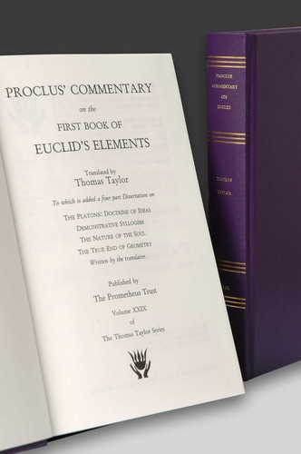 Proclus commentary the - commentary, on