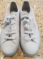 CONVERSE CHUCK TAYLOR GLITTER TRAINERS NEW UK 4 WOLF GREY/SILVER  NEW 