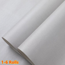 Modern Plain Light Grey Wallpaper Slight Textured Wall Paper for Living Room 6X