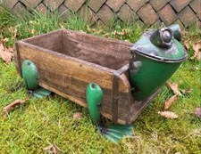 Frog Brick Mould - Wood & Metal - Storage Planter Herb Soap Toilet Roll Box