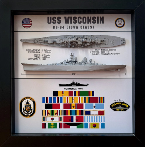Uss wisconsin display box - wisconsin,