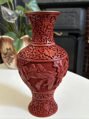 Vintage chinese red cinnabar - vintage,