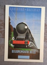 Postcard Bournemouth Belle Southern Railway Advert Reproduction