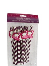 20 x Unicorn Paper Straws -