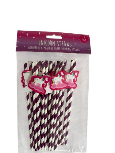 Unicorn paper straws - x,
