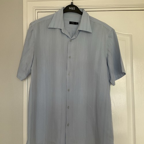 Pale blue self striped - f&f,