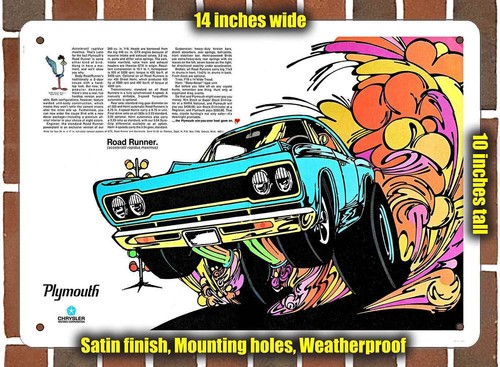 Metal sign 1968 plymouth - -,