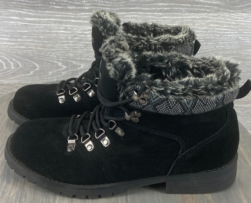 Ankle high boot faux - ankle, fur