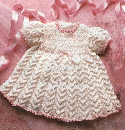 Baby dress knitting pattern - baby,