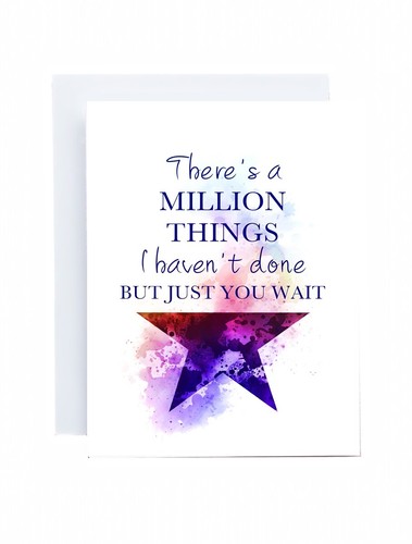 Hamilton quote 5x7 greeting - quote,