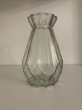 Clear Heavy Glass Flower Vase