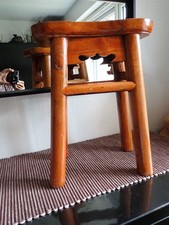 QUALITY SOLID PINE HAND CRAFTED STOOL - 1980's - LOOK
