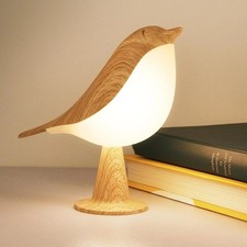 Small Desk Lamp –Bird Shape Bedside Lamp with 3 Color Temperatures, Touch Sensor