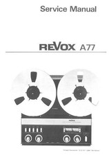Revox a77 service manual - service, on
