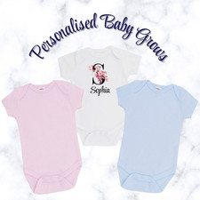 Personalised Baby Grow Bodysuit Romper | Christening Gift New Baby
