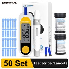 Blood Glucose Sugar Diabetes Monitoring System Meter+50Strips+50Lancets