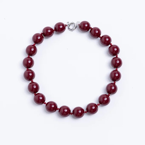 Acrylic beaded necklace large - necklace,