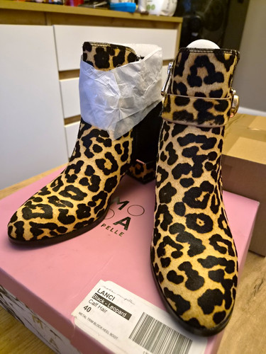 Moda pelle lanci ankle - in,