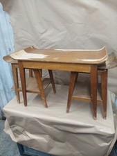 Retro 1950s Vintage Remploy Set of 3 Tables Mid Century Modern for Restoration