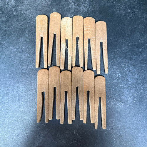 Vintage wooden clothes pegs - clothes,