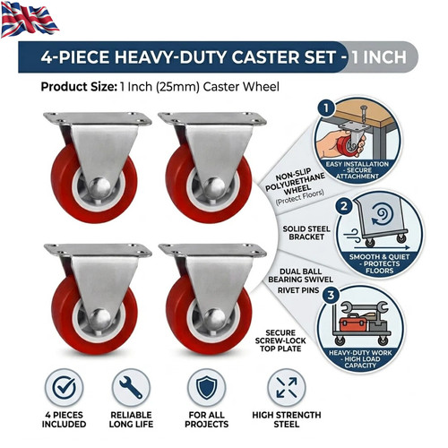 Rubber swivel castor - swivel, wheels