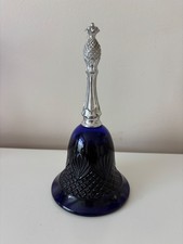 Avon Moonwind Perfume Bottle Cobalt Blue Bell - Vintage - 1976 - Full Bottle 